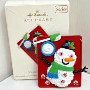 Hallmark Christmas Tree Ornament Snowman Cake SEASON'S TREATINGS‎ 2012